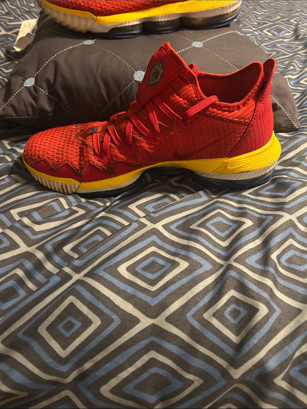 Nike Red and Yellow LeBron Signature Shoes - Picture 4 of 15